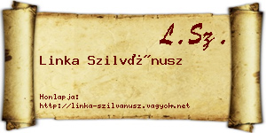 Linka Szilvánusz névjegykártya